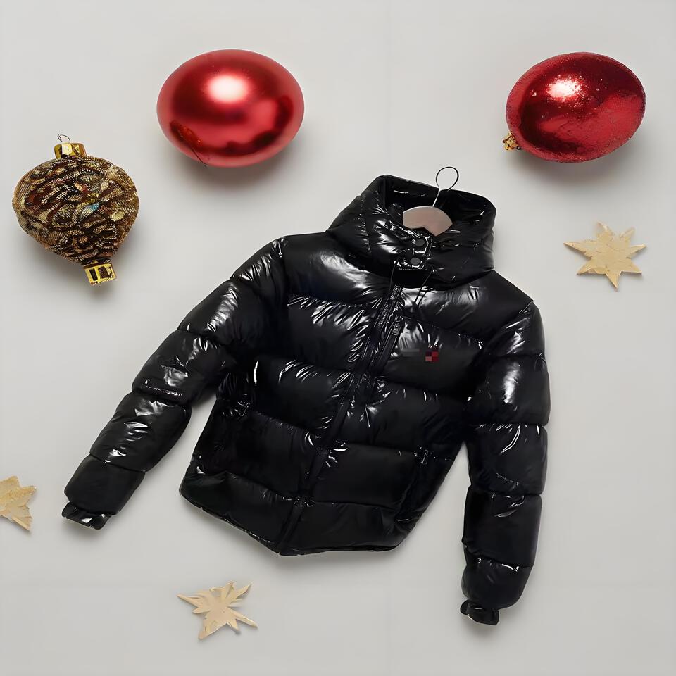 Polo Ralph Lauren Black Glossy Short Puffer Jacket Unisex