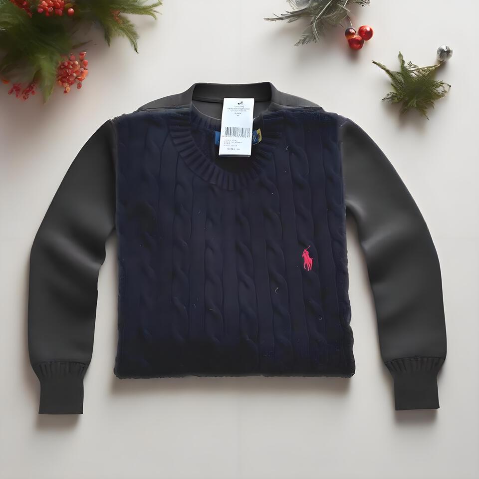 Polo Ralph Lauren Black Wool Blend Knit Sweater
