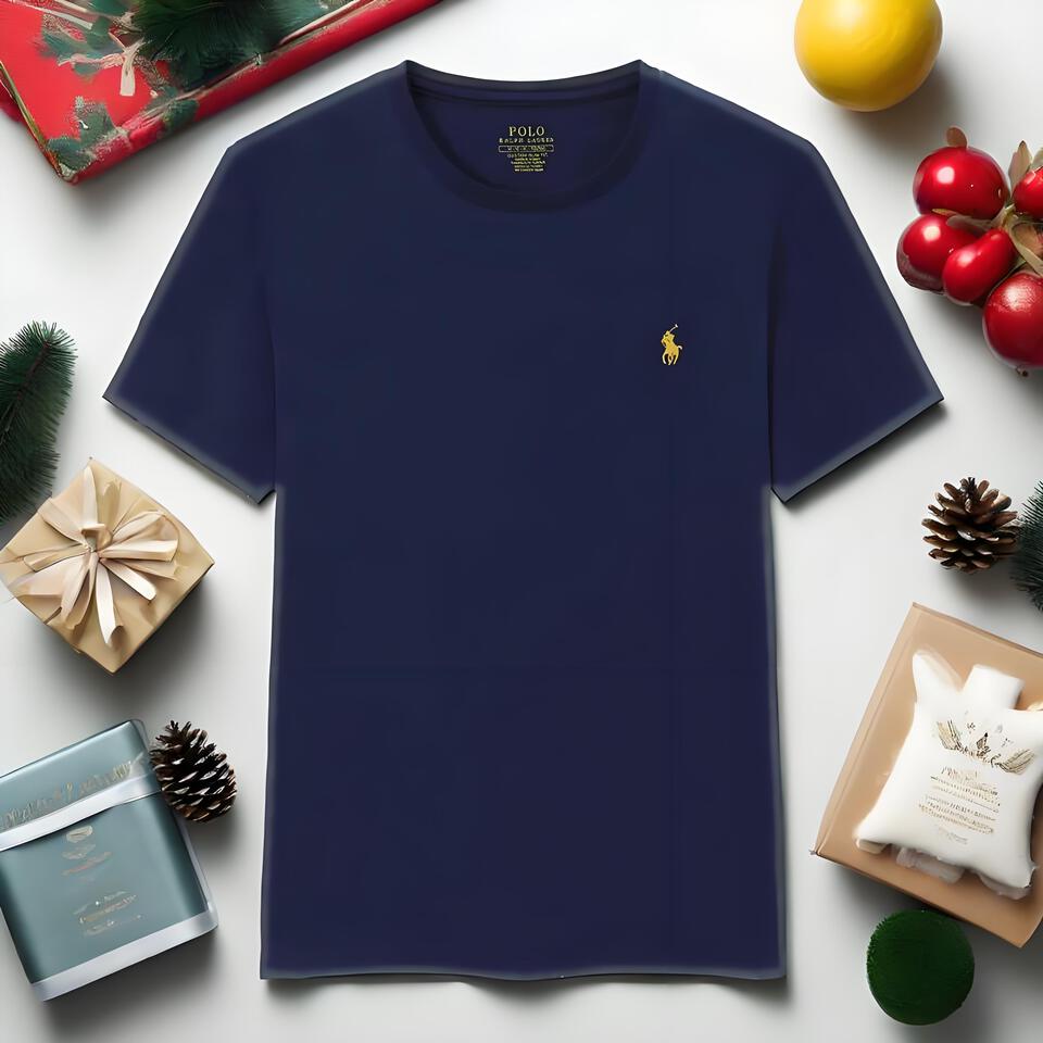 Polo Ralph Lauren Blue Cotton Crew Neck T-Shirt