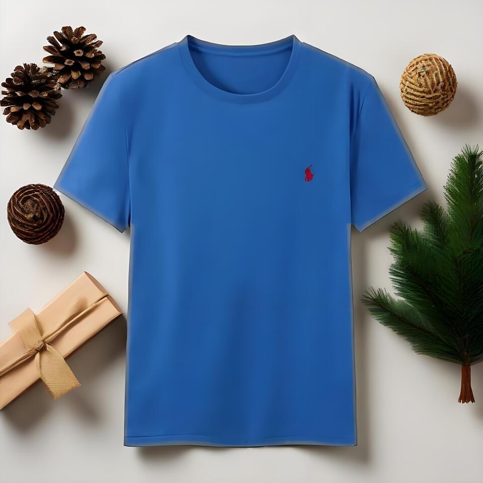 Polo Ralph Lauren Blue Cotton Crewneck T-Shirt