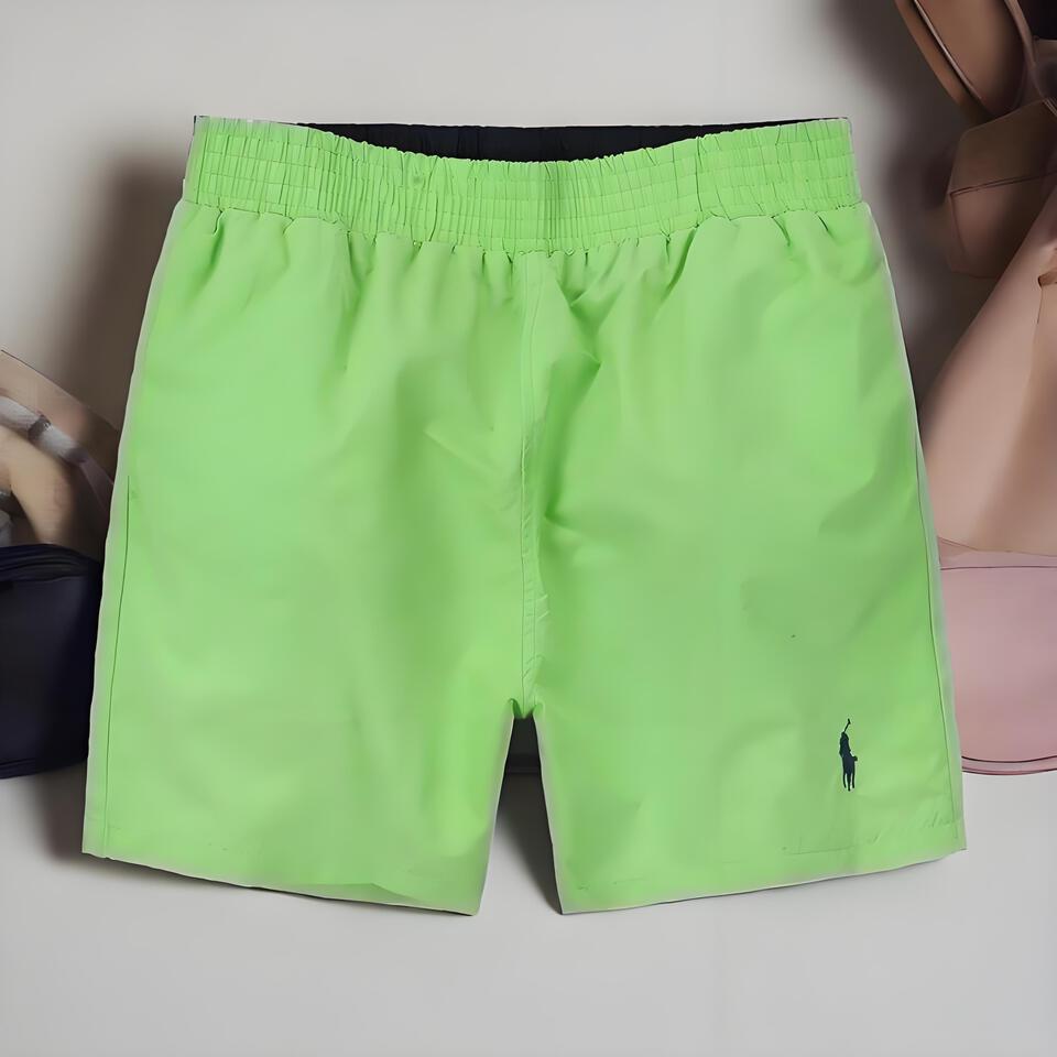 Polo Ralph Lauren Classic Fluorescent Green Shorts for Men & Women, Breathable Comfort Casual.