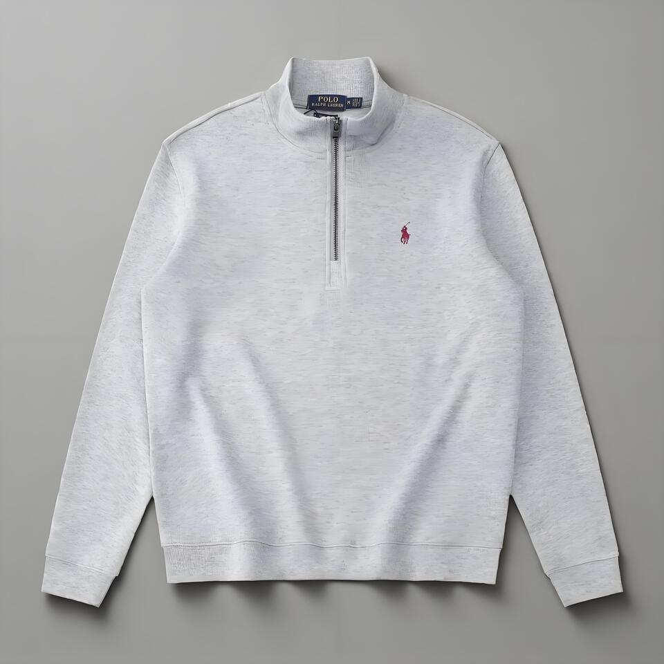 Polo Ralph Lauren Grey Cotton Half-Zip Sweatshirt Unisex