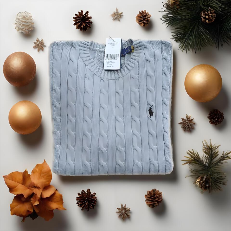 Polo Ralph Lauren Grey Wool Blend Unisex Sweater