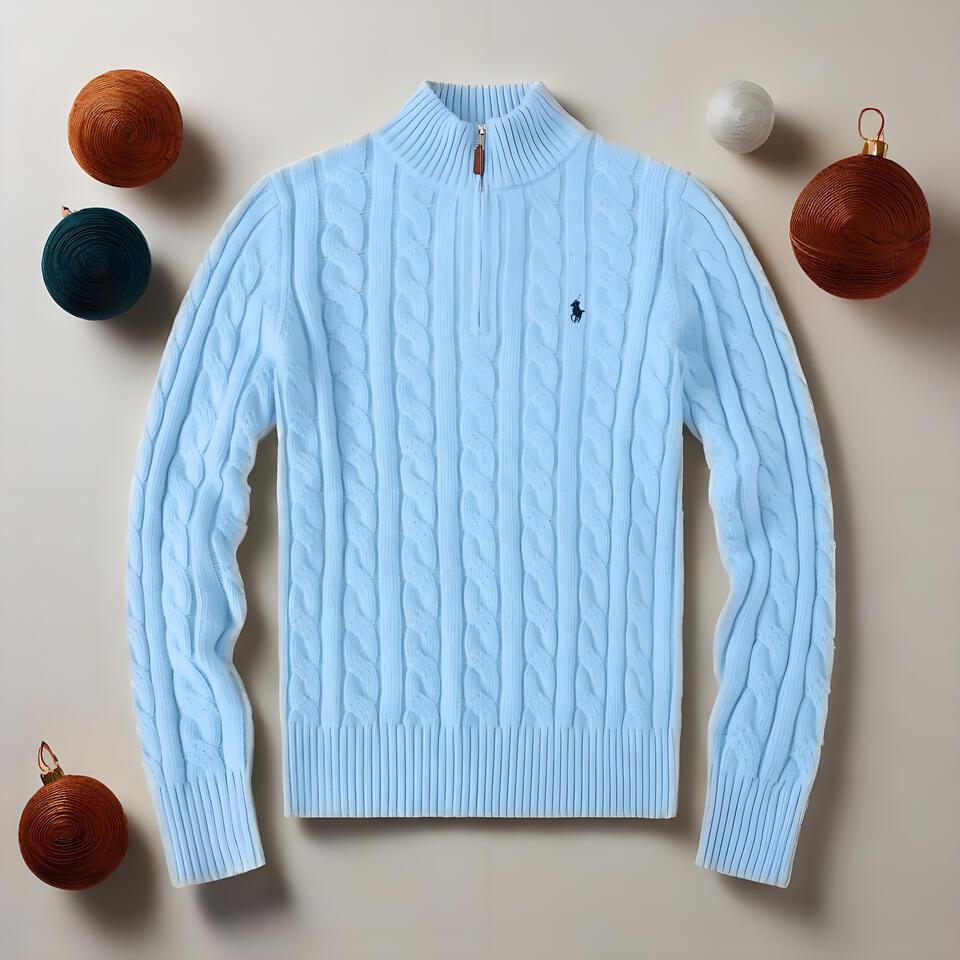Polo Ralph Lauren Light Blue Crewneck Knit Sweater