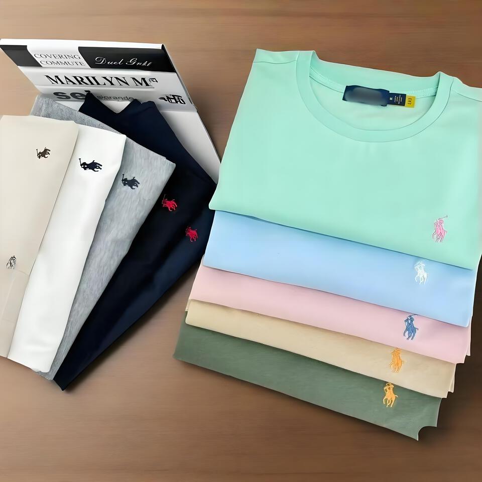 Polo Ralph Lauren Multicolor Embroidered Cotton T-Shirt