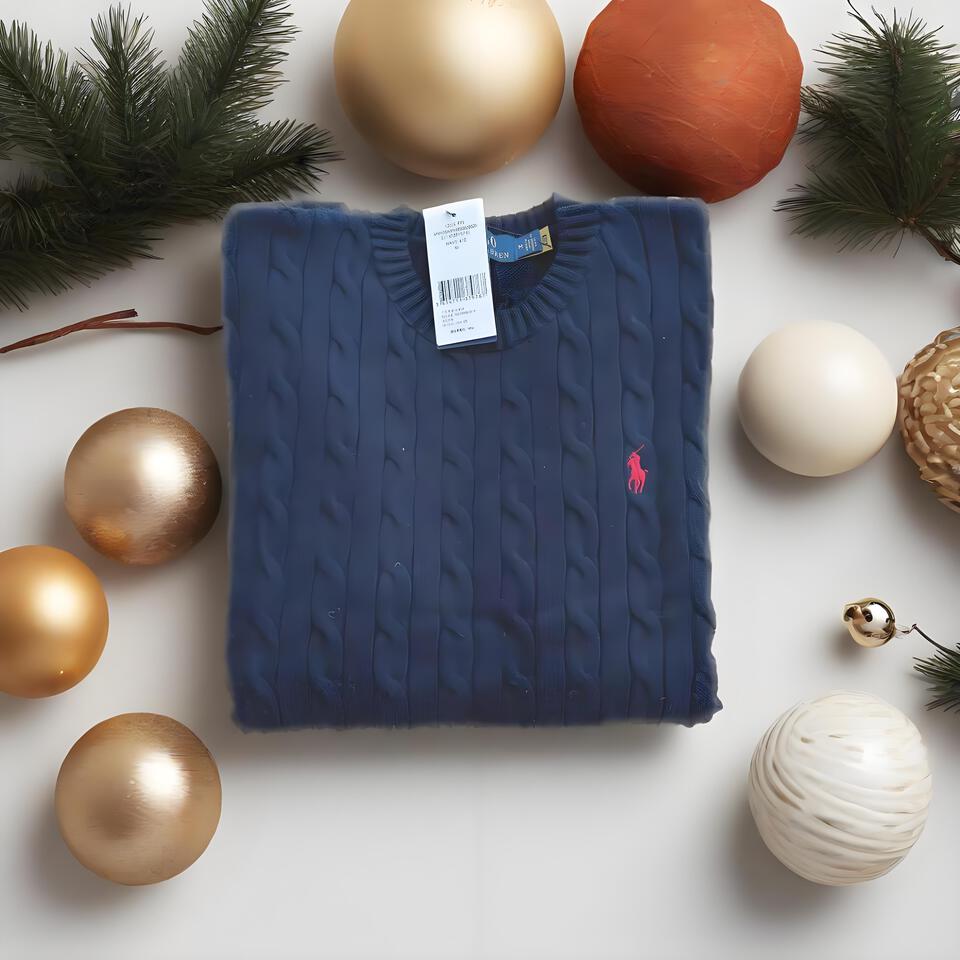 Polo Ralph Lauren Navy Cable Knit Sweater