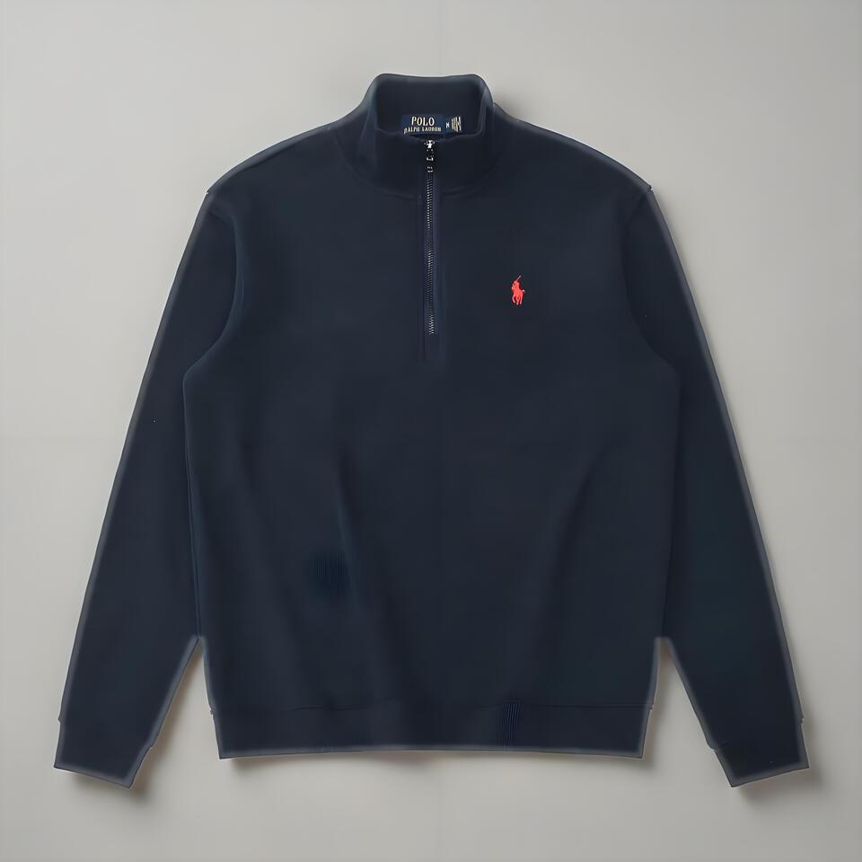Polo Ralph Lauren Navy Half Zip Knit Sweatshirt Men