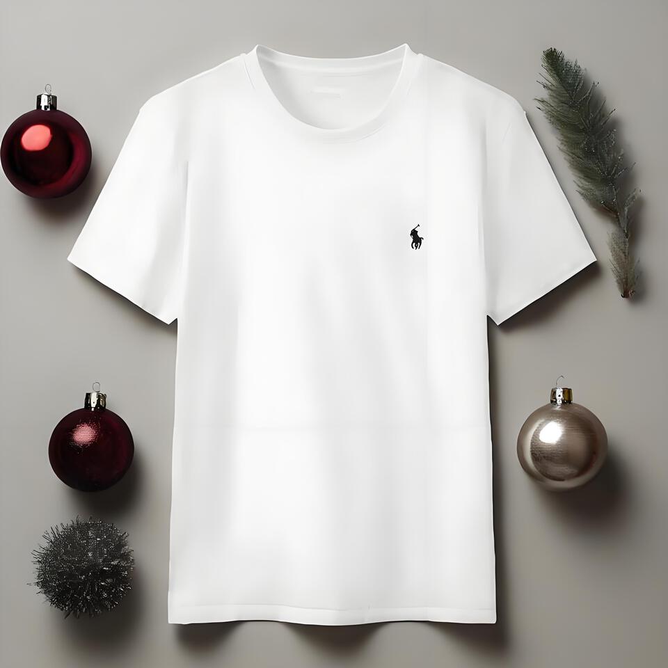 Polo Ralph Lauren White Pique Cotton Embroidered Pony T-Shirt