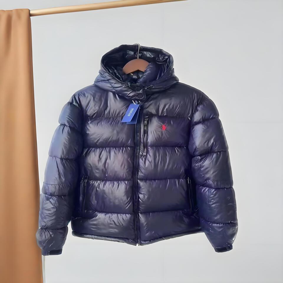 PoloPolo Glossy Down Jacket Unisex Winter Hooded Windproof Coat