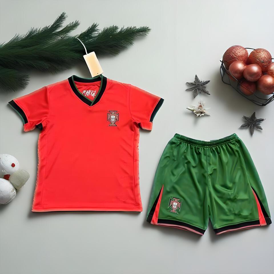 Portugal Sport Kit Red Green Breathable - Official Football Jersey