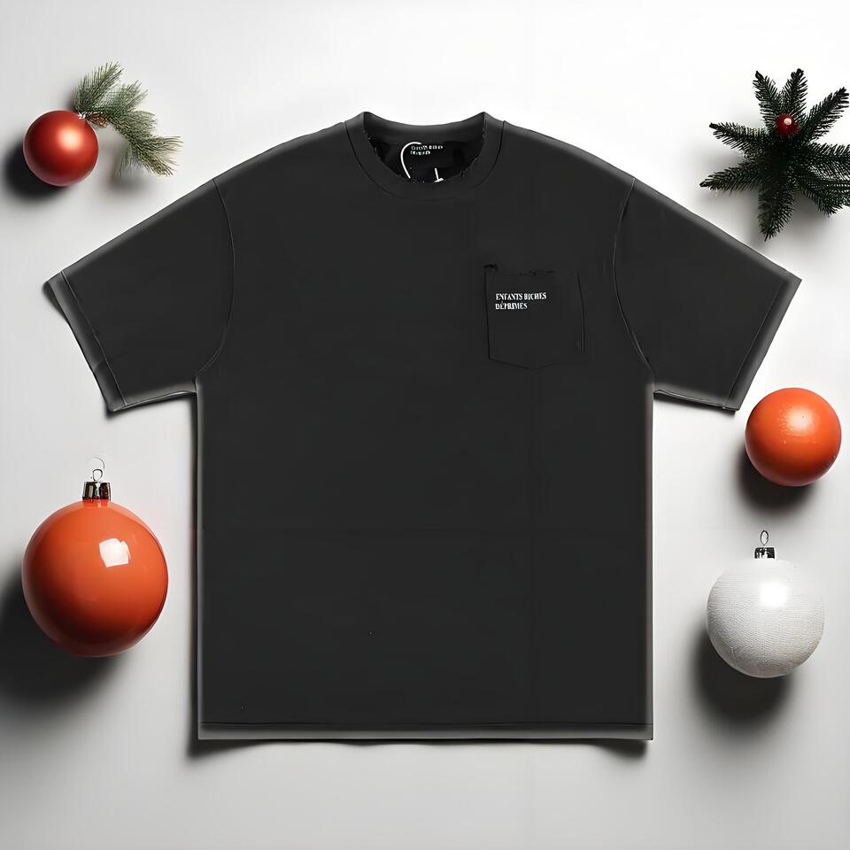 Private Stores Paris Black Cotton Crew Neck Short Sleeve T-Shirt