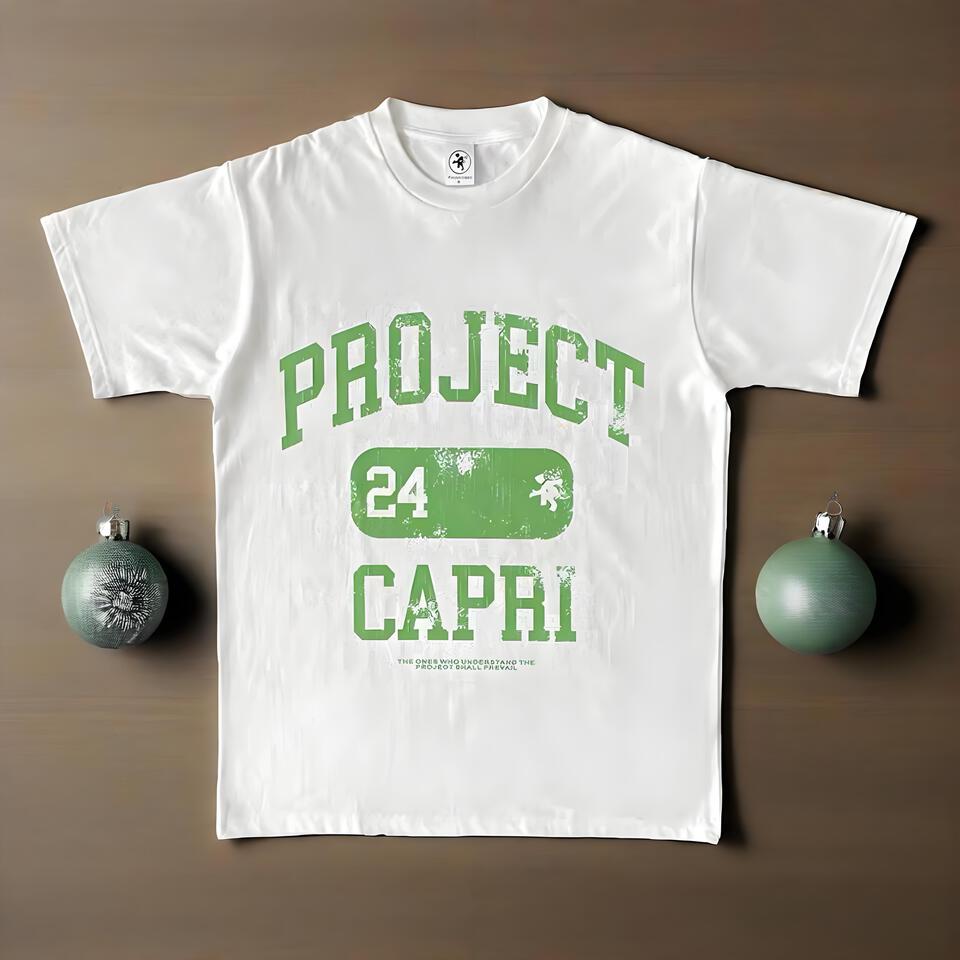 Project Capri Oversized Cotton Tee Retro Streetwear Unisex