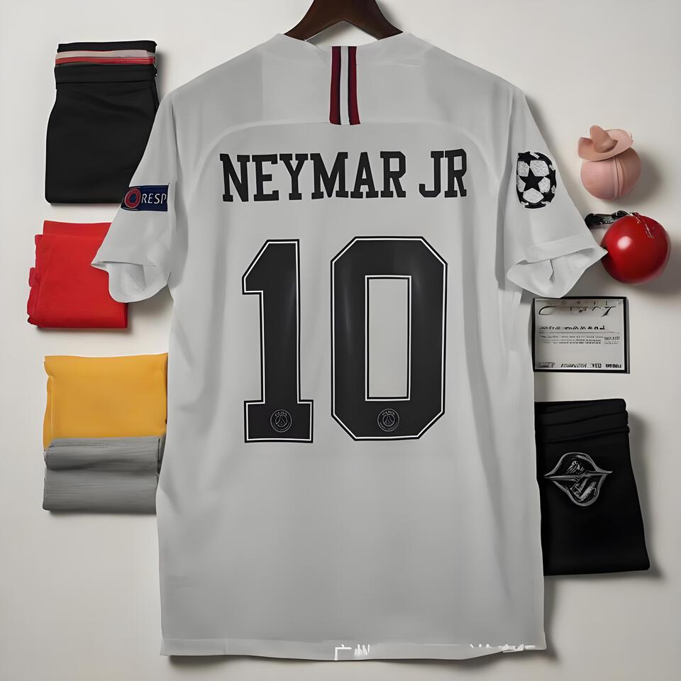 PSG Neymar 10 White Champions League Jersey for Men and Women