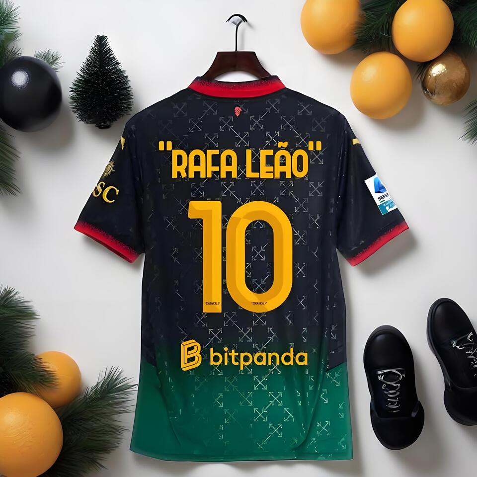 Puma AC Milan Black Green Football Jersey, Men's Soccer Shirt