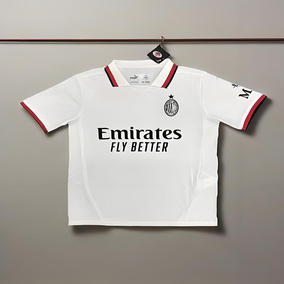 PUMA AC Milan Home Jersey 2024, Men's Football Shirt, Official White Soccer Jersey