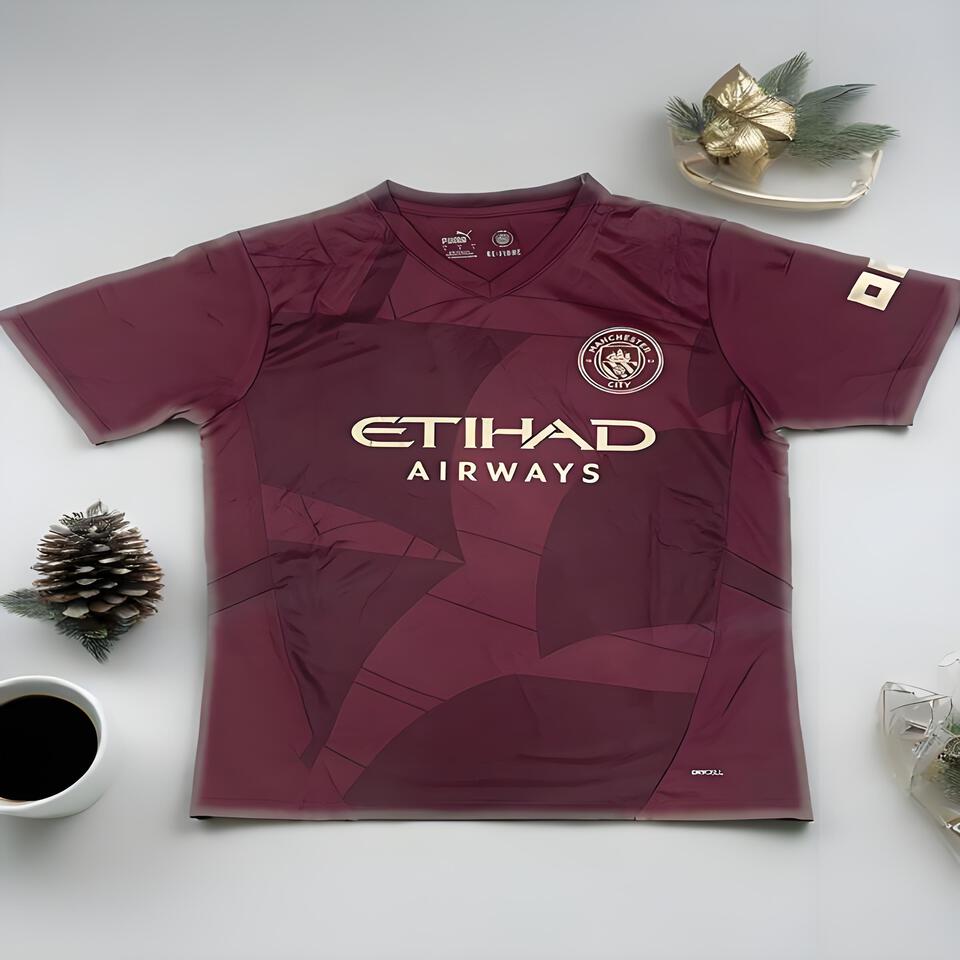 PUMA Manchester City FC Burgundy Home Jersey 2023-2024
