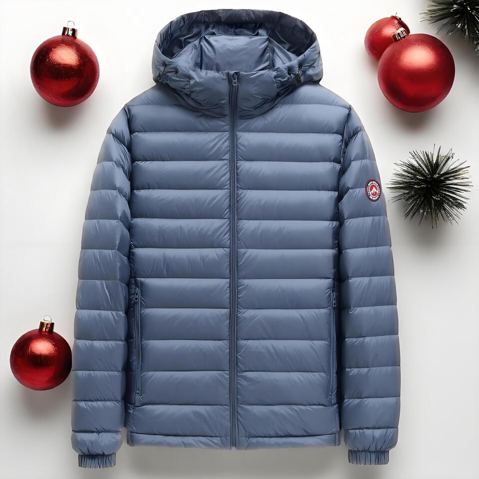 Pyrenex Blue Hooded Down Jacket Unisex Windproof Warm