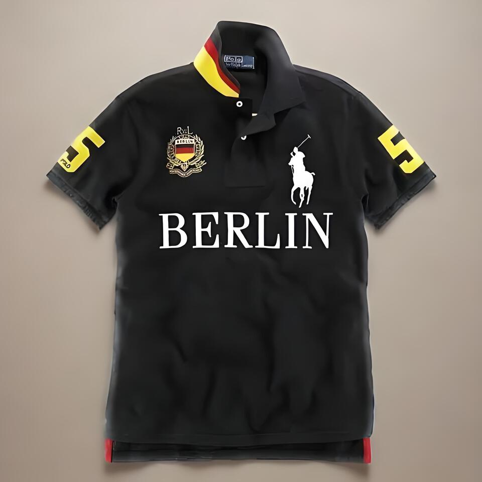 Ralph Lauren Black Classic Polo Shirt Cotton Unisex Casual