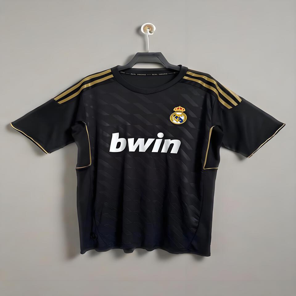 Real Madrid Black Football Short Sleeve Jersey - Breathable Quick-Dry Unisex Classic Design