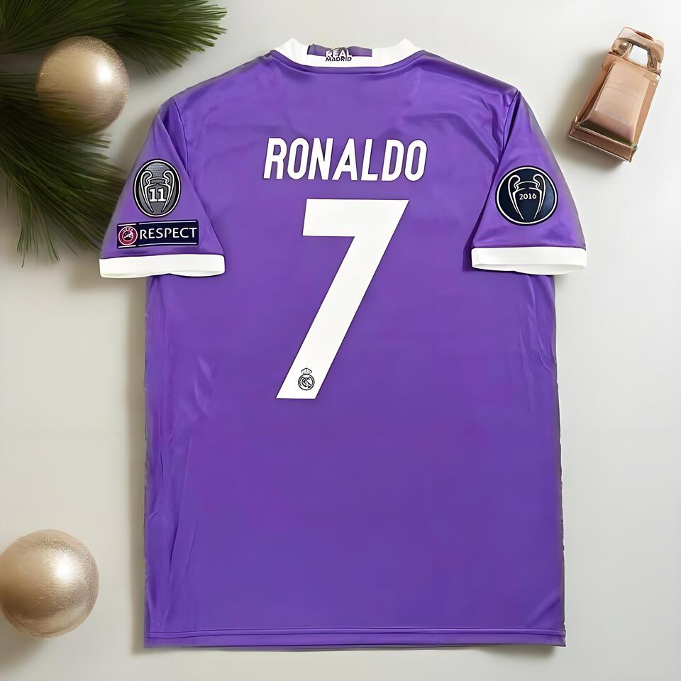 Real Madrid CR7 Purple Breathable Vintage Soccer Jersey