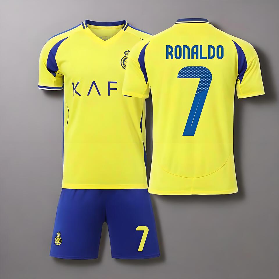 Real Madrid CR7 Yellow Jersey, Cristiano Ronaldo Authentic Football Shirt