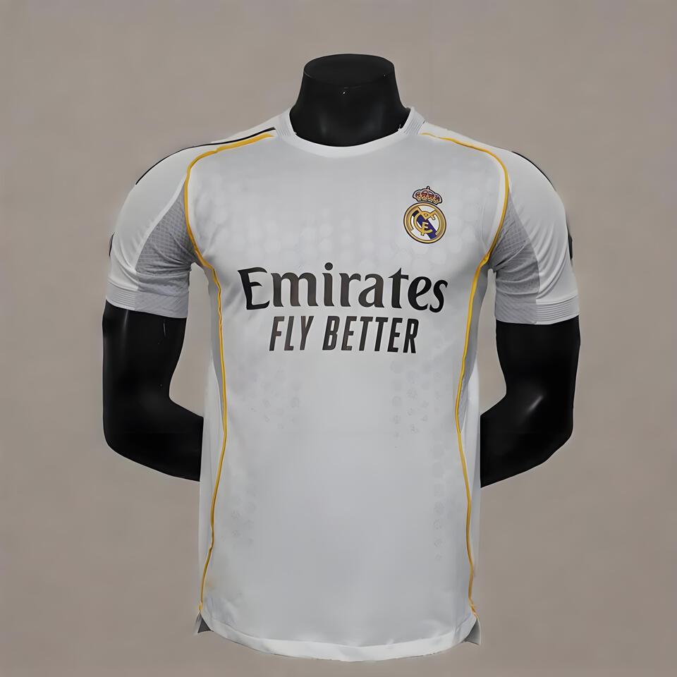 Real Madrid Home White Jersey Dry-Fit - Authentic Football Shirt, Moisture Wicking, Official Kit
