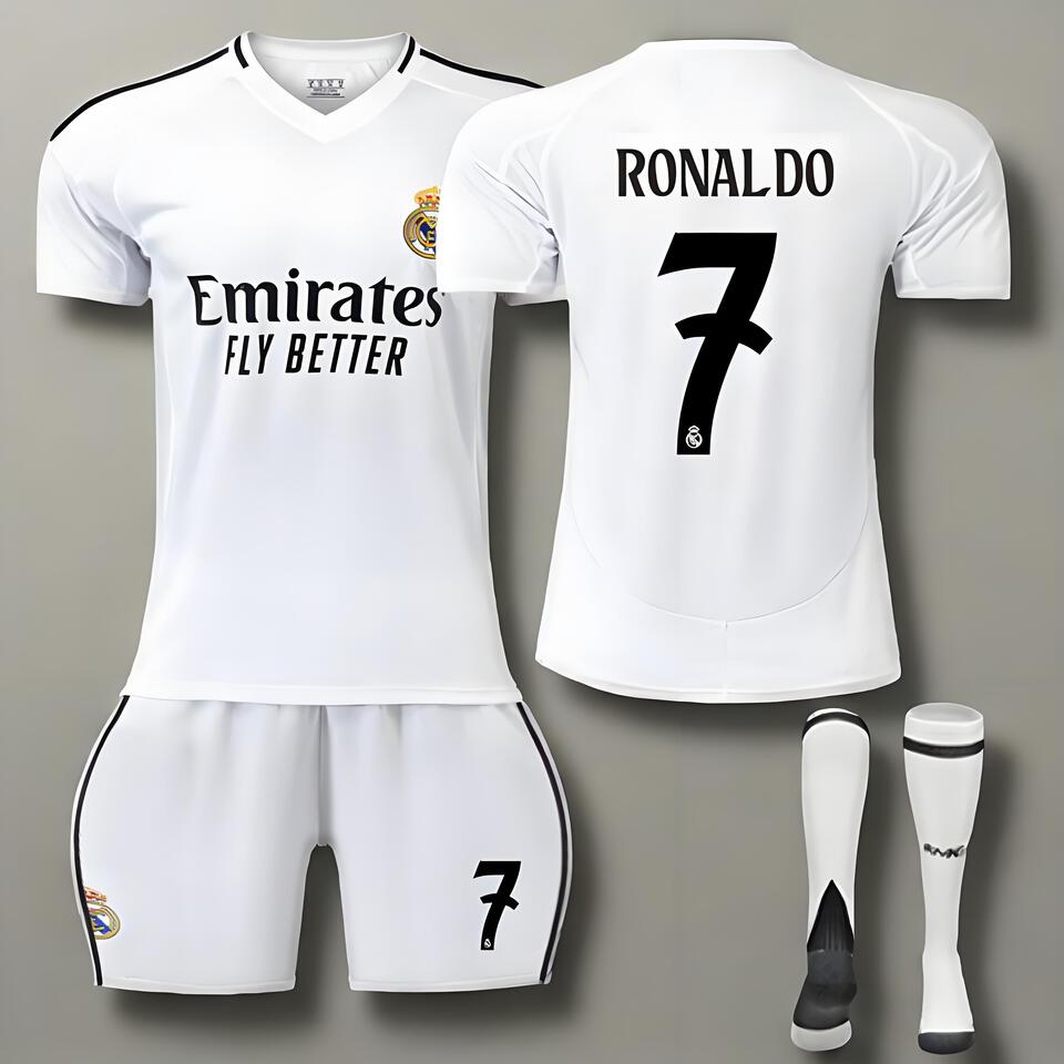 Real Madrid Ronaldo 7 White Jersey – Authentic Home Football Shirt