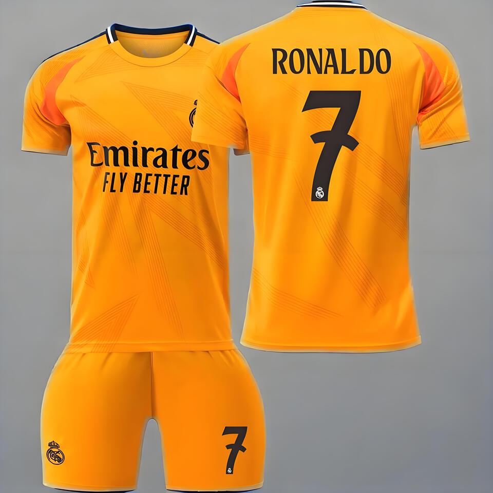 Real Madrid Ronaldo 7 Yellow Football Jersey