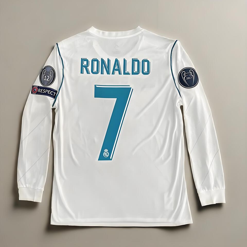 Real Madrid Ronaldo White Breathable Soccer Jersey
