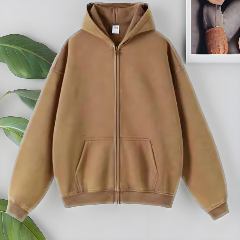 Retro Fleece Hoodie Unisex Oversized Streetwear Pure Color