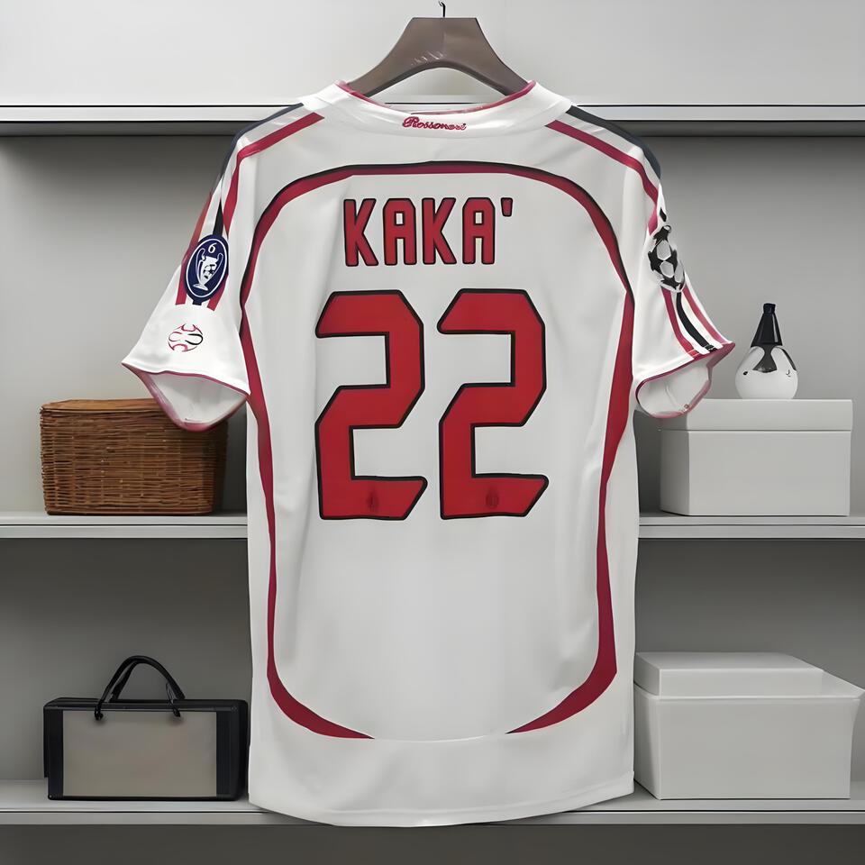 Rossoneri Kaka White Breathable Football Jersey Short Sleeve
