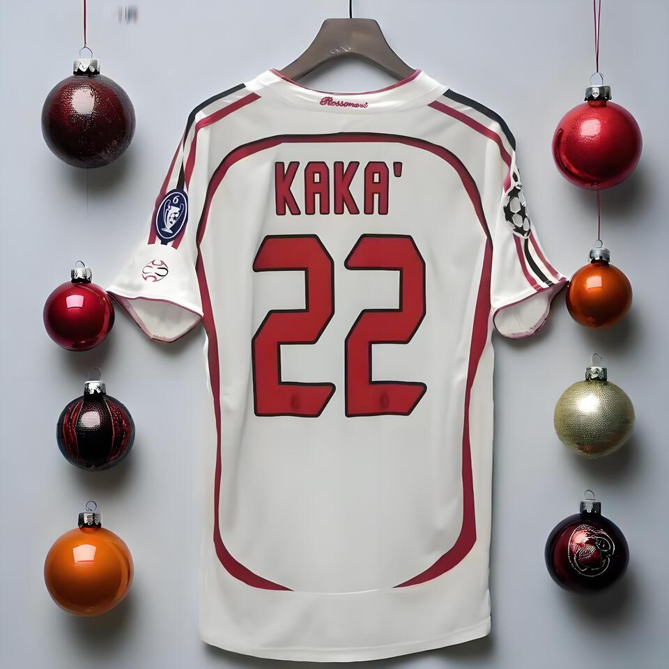 Rossoneri White Kaka 22 Jersey - AC Milan Classic Football Shirt