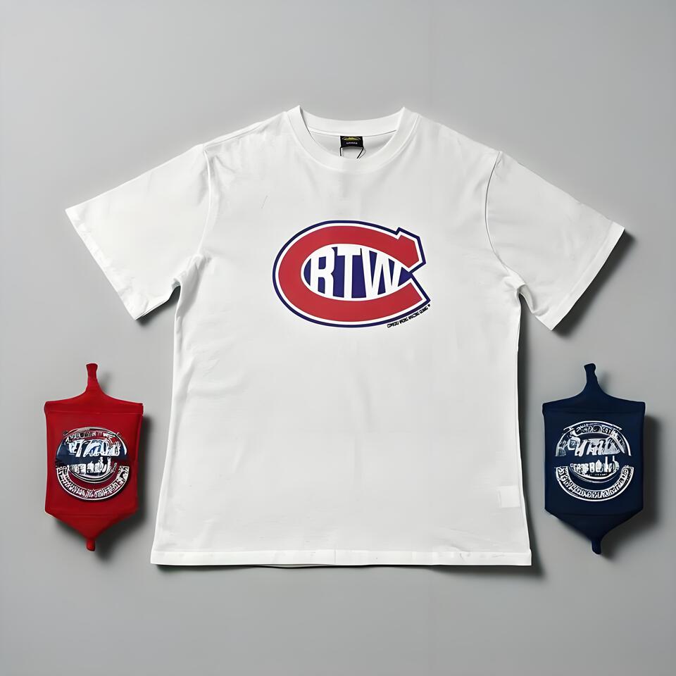 RTW Unisex White Logo Cotton Casual T-Shirt