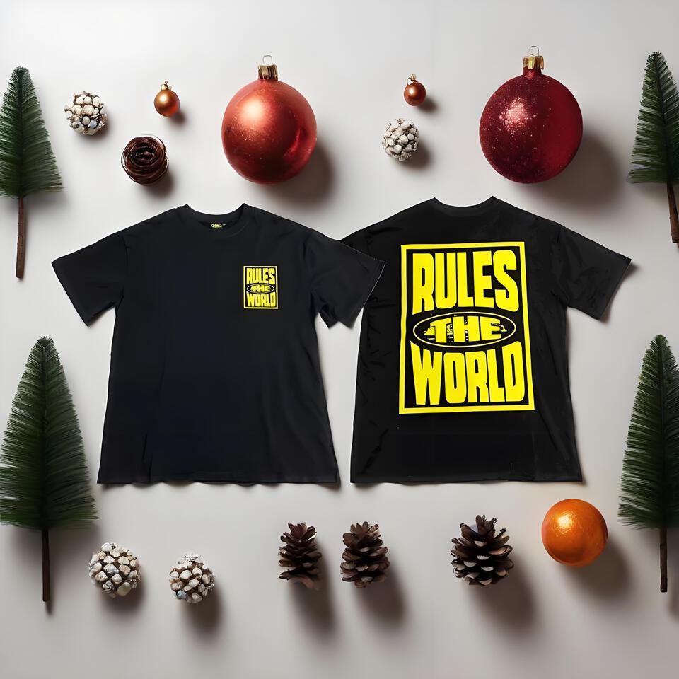 Rules The World Black Cotton Loose Street T-Shirt