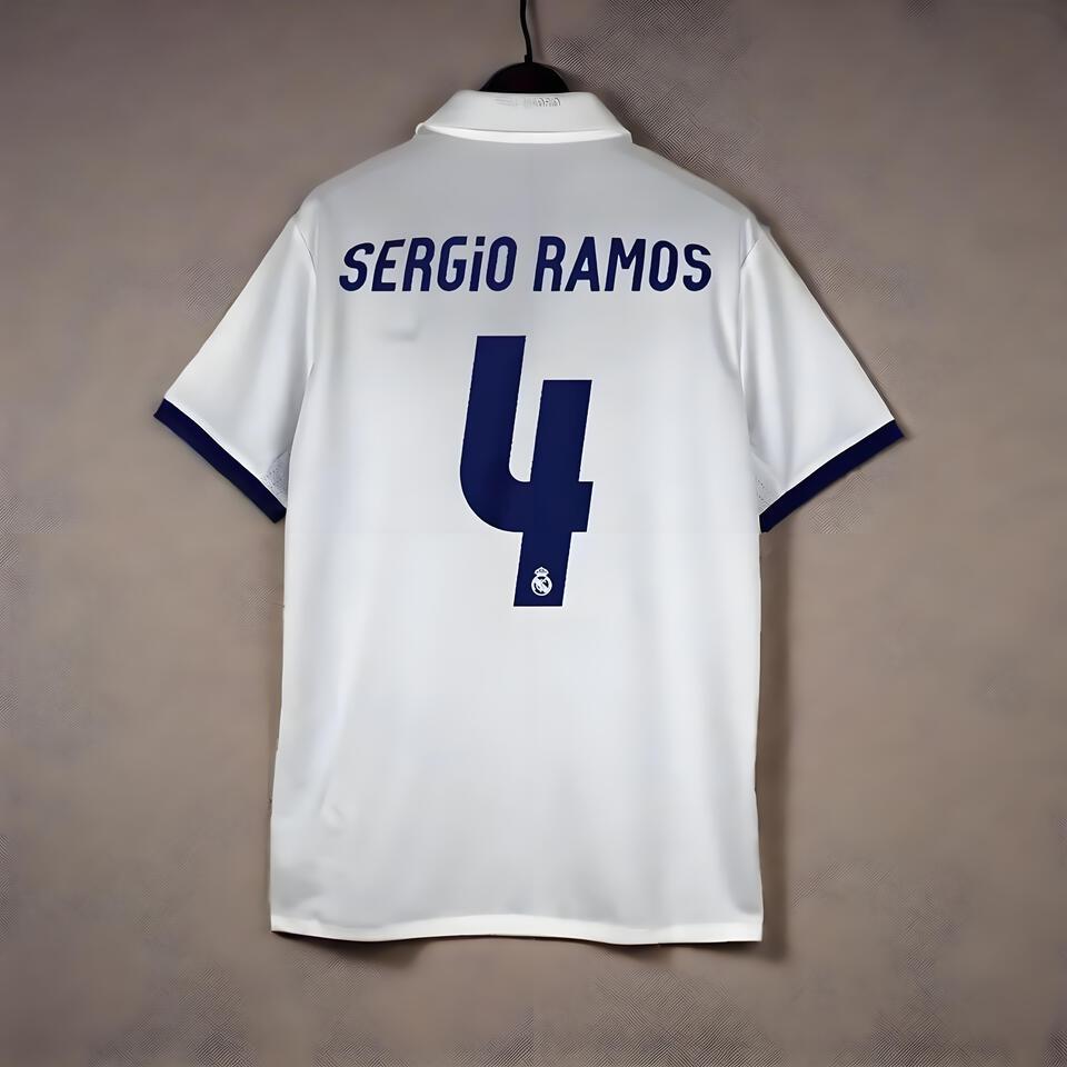 Sergio Ramos Real Madrid Authentic White Polo Shirt