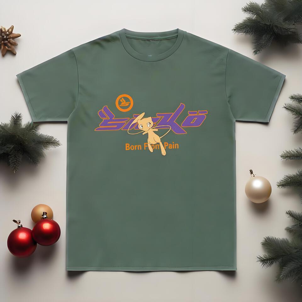 ShinobiShinobi Green Cotton T-Shirt Streetwear Unisex Print Tee