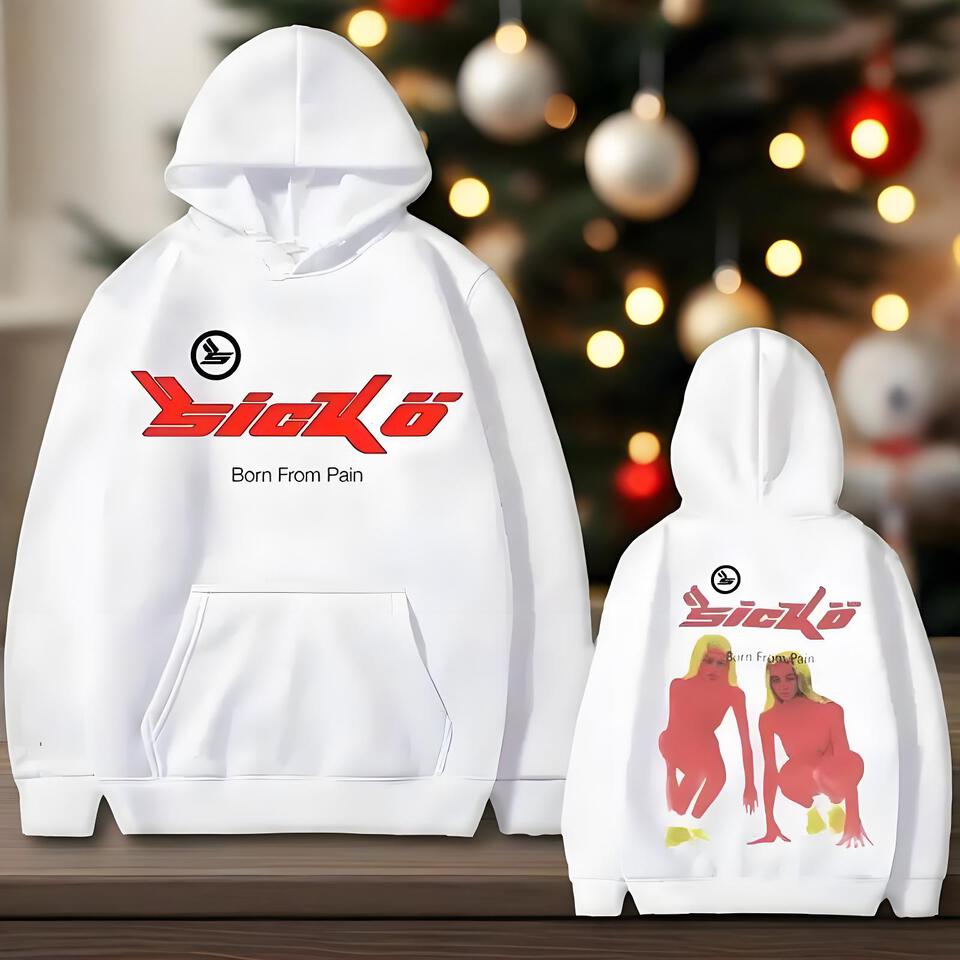 Sicko Unisex White Cotton Hoodie Streetwear Casual