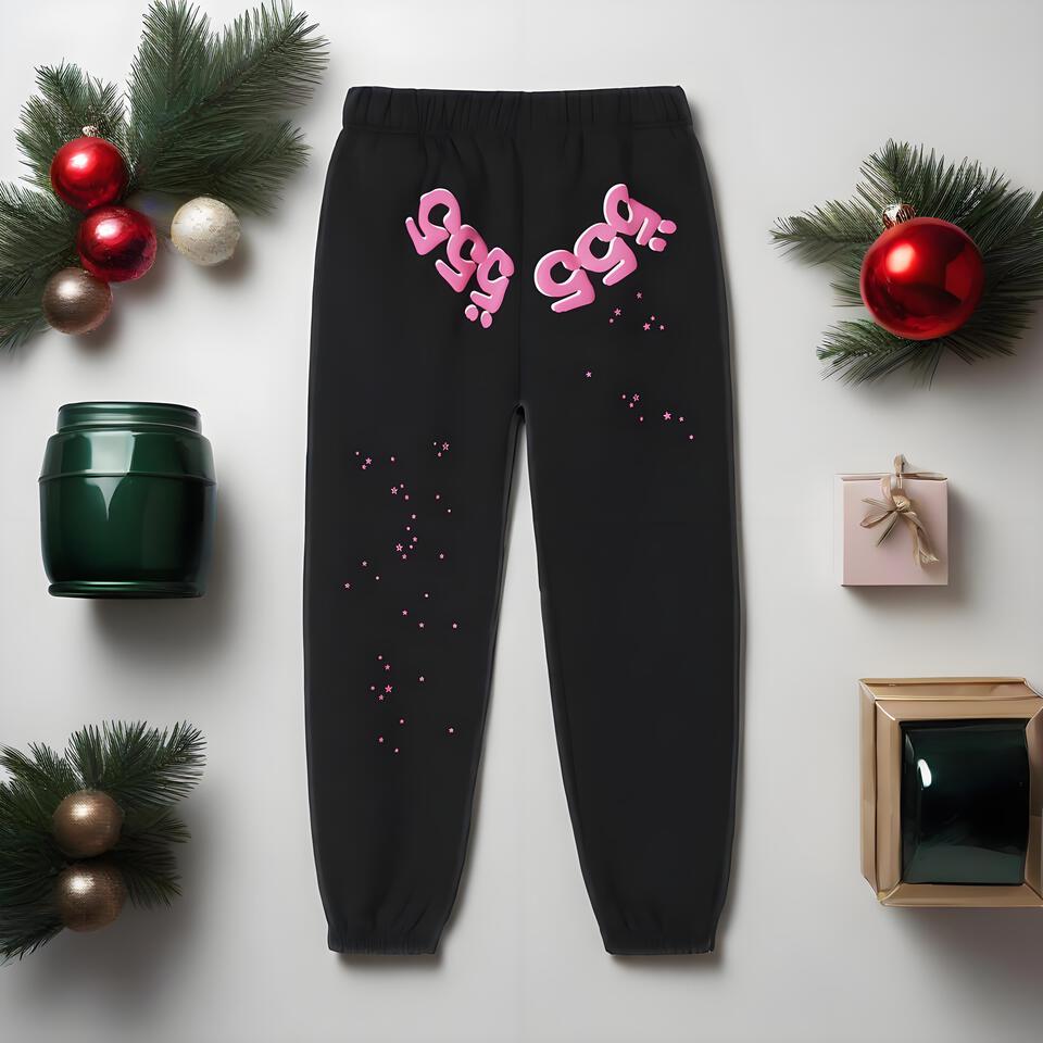 SP5DER Black Cotton Ankle Pants