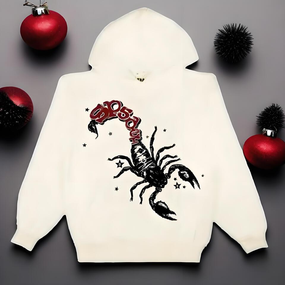 Sp5der Hoodie Unisex Streetwear Pullover Cotton Blend