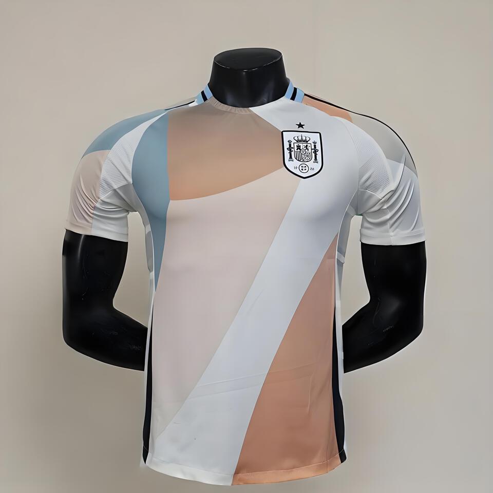Spanish Football Jersey Breathable T-Shirt with Classic Emblem Design