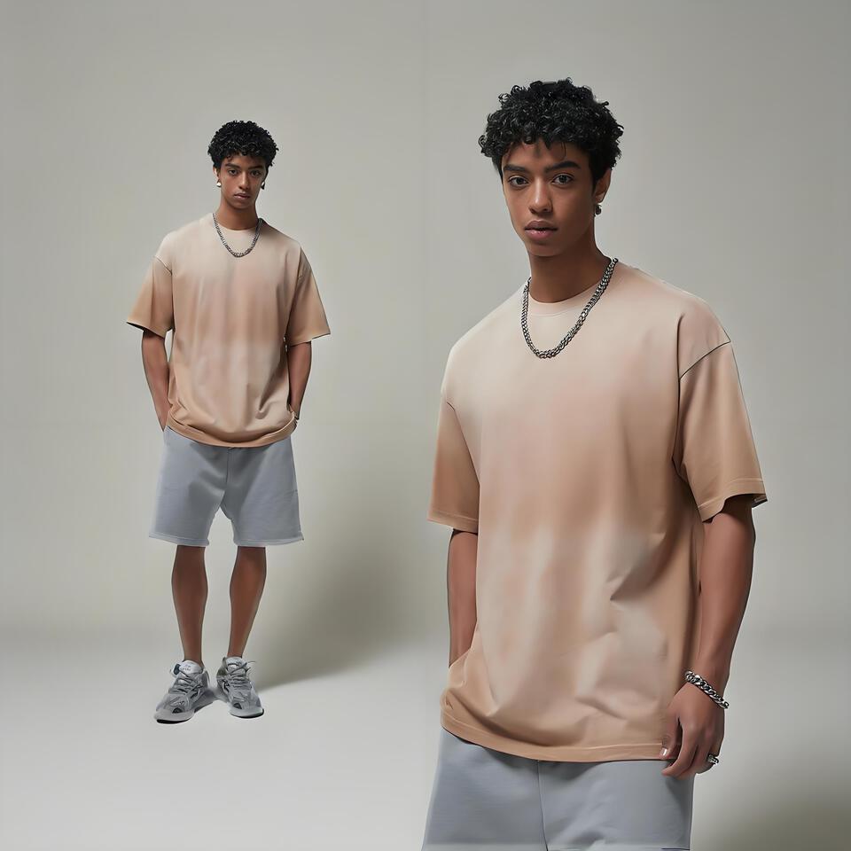 Spray Dyed Cotton Relaxed Unisex Street Tee