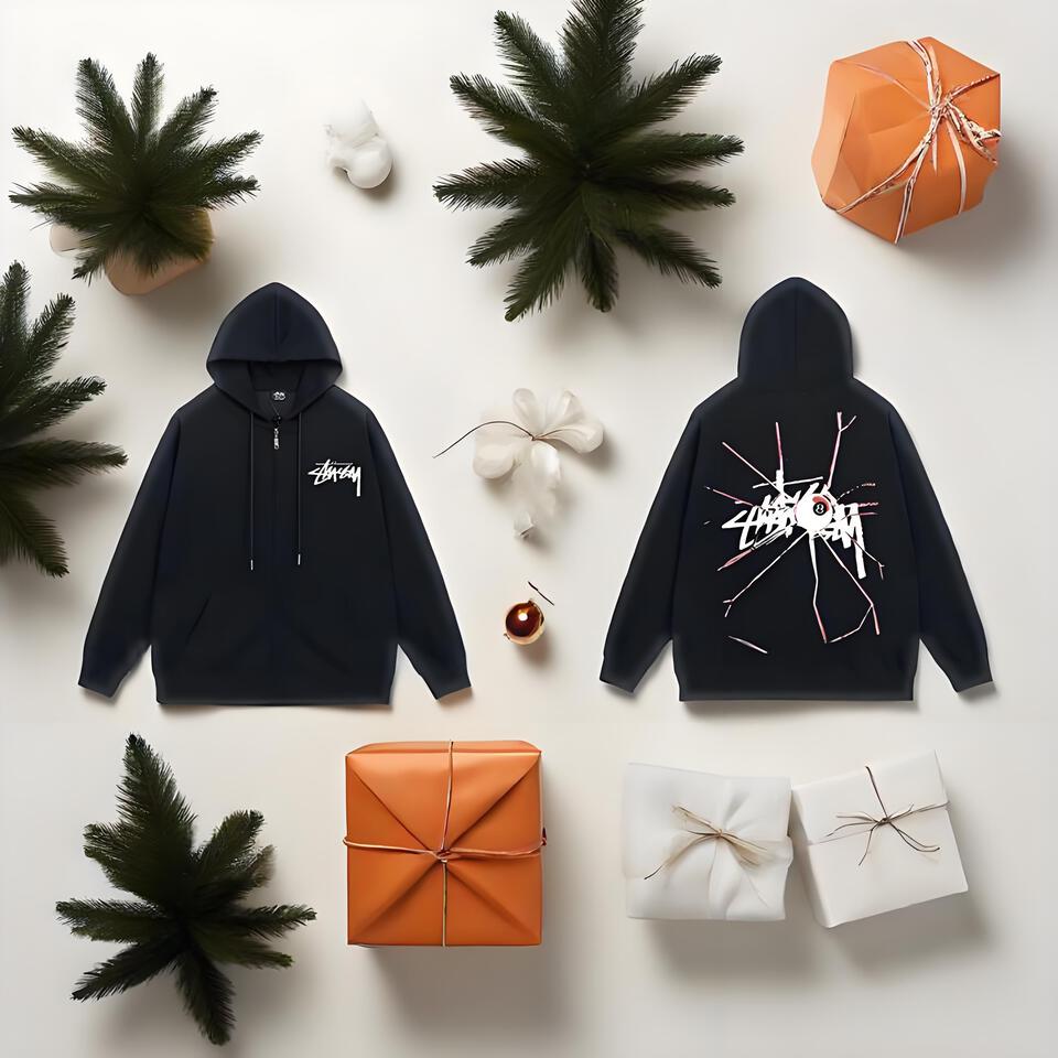 STASH Crack Graffiti Unisex Black Hoodie Streetwear Pullover