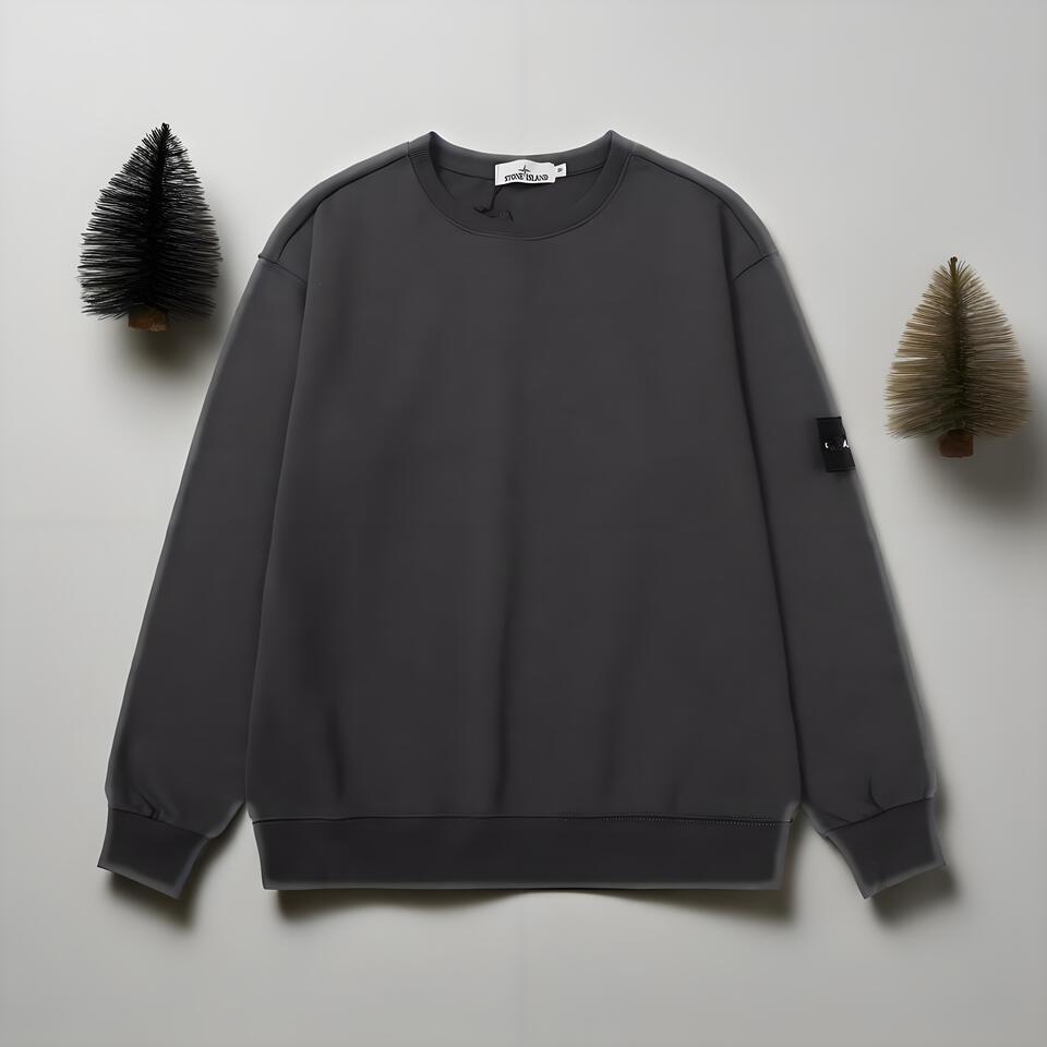 Stone Island Black Badge Cotton Crewneck Sweatshirt