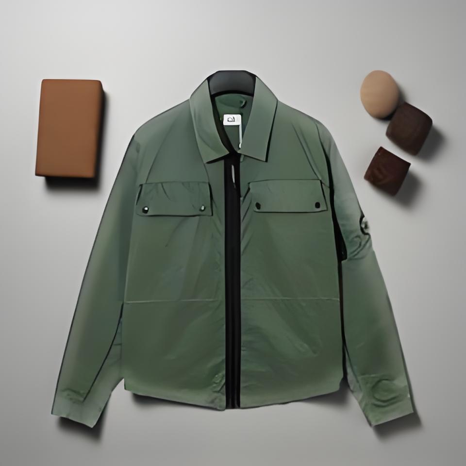 Stone Island Military Green Utility Jacket Durable Blend