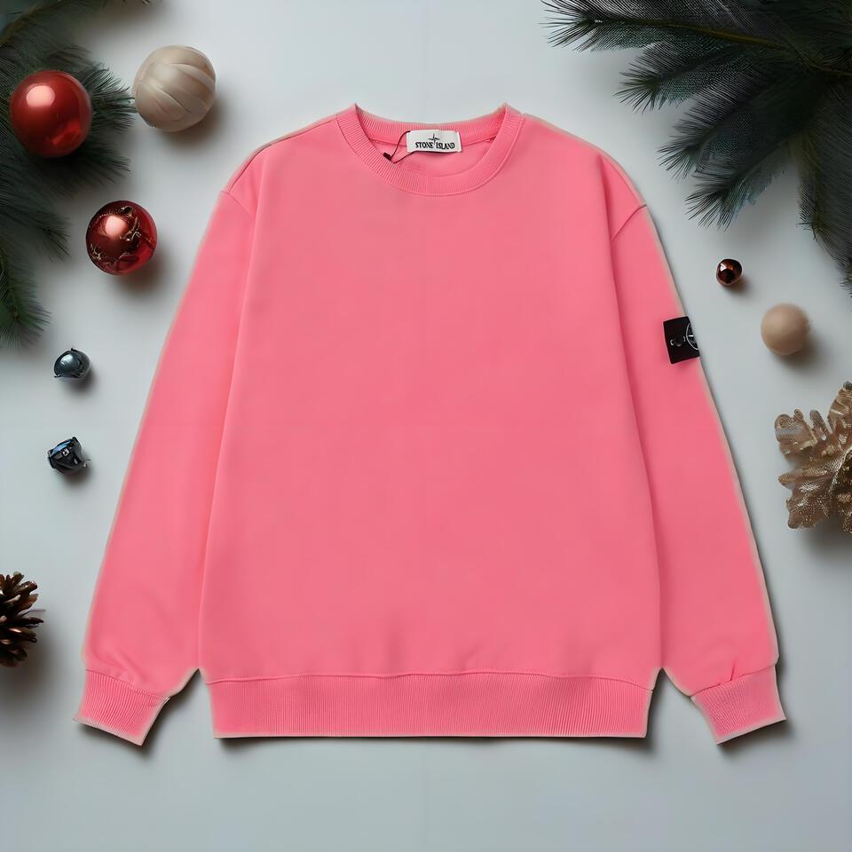 Stone Island Pink Cotton Crewneck Sweatshirt Unisex
