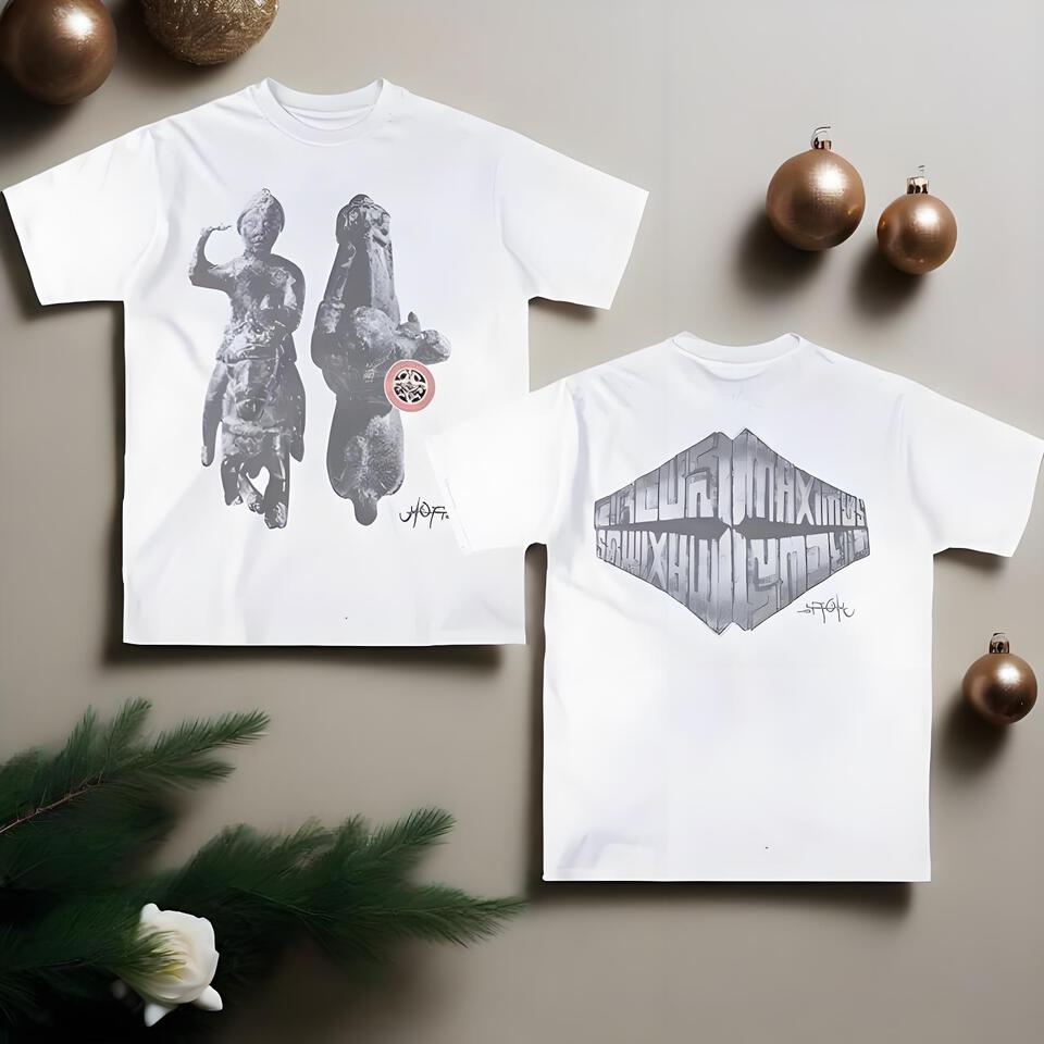 Stone Stone Unisex White Cotton Oversized Street Crew Neck T-Shirt