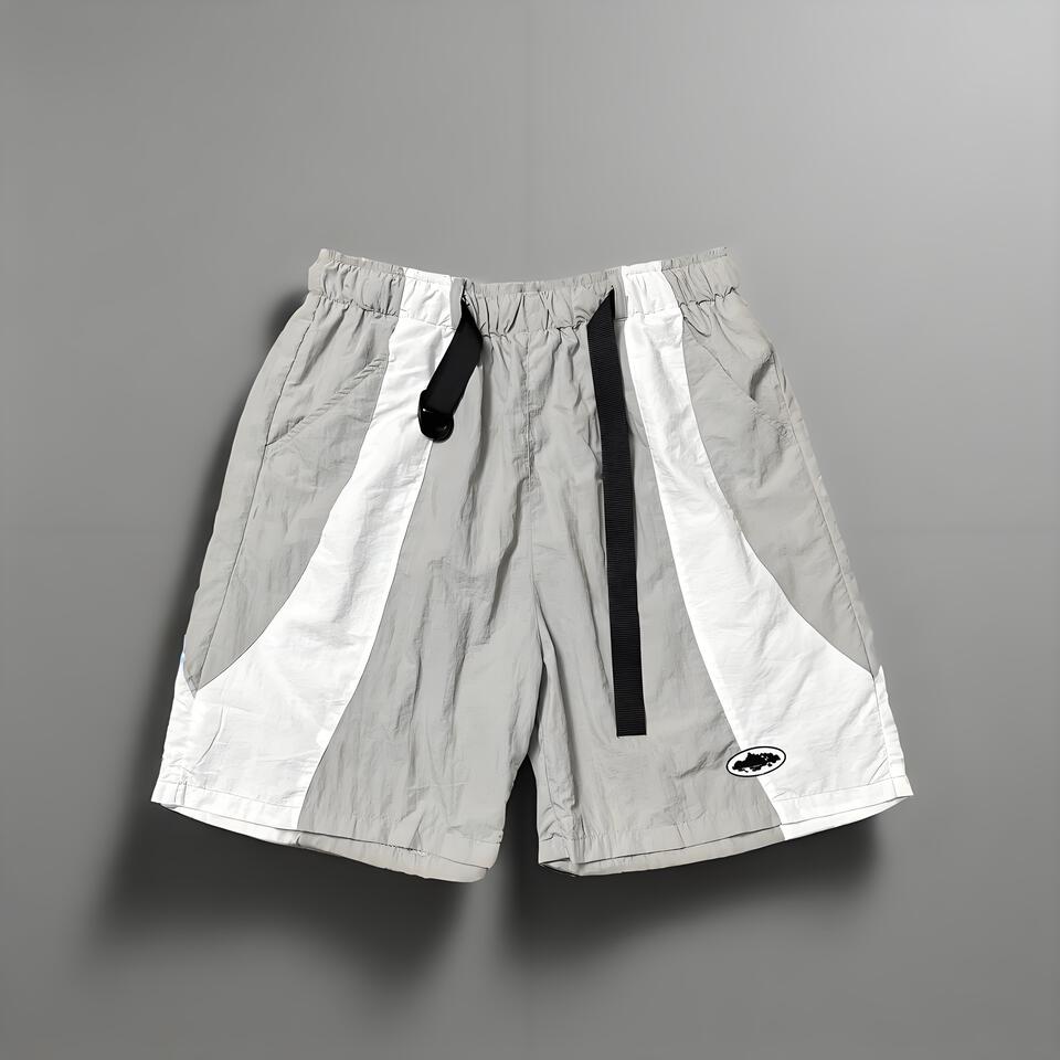 Street Style Unisex Grey White Casual Shorts