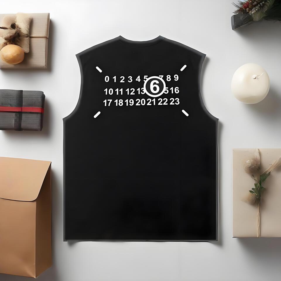 Streetwear Cotton Digital Print Sleeveless Loose Tank Top