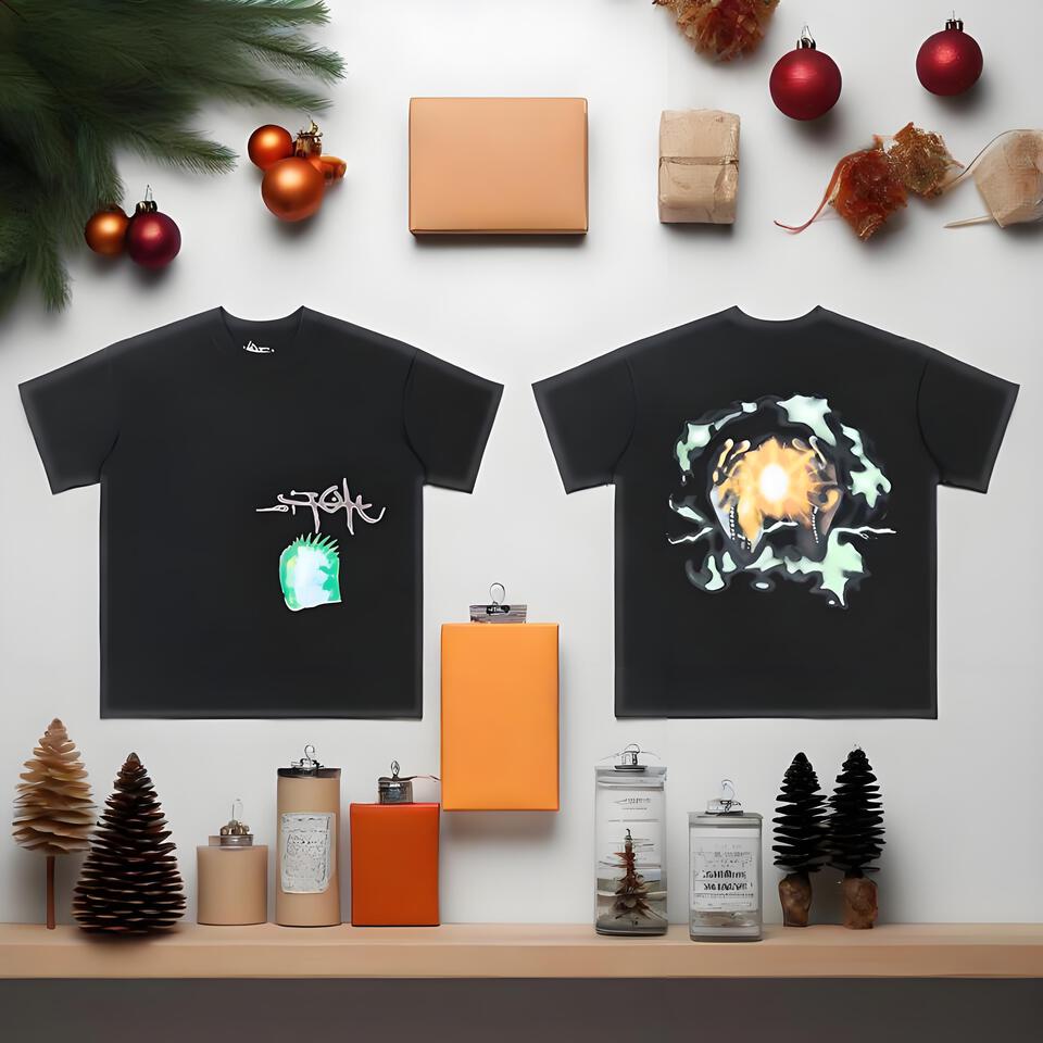 STRIKE Black Short Sleeve T-Shirt Unisex Print Breathable Cotton Tee