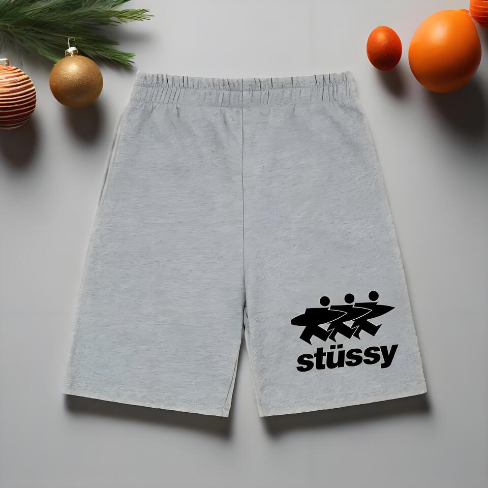 Stüssy Grey Elastic Waistband Shorts